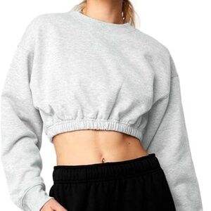 Alo Yoga Devotion Crew Neck Pullover - Athletic Heather Grey - Small